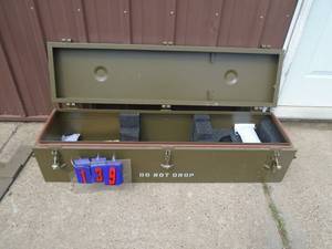 2 gun metal steel cases. 48X12x12 with cam over locks & gasket on lid. As shown.