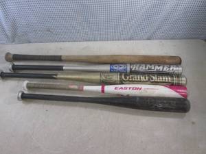 lot 23 image: (F-2) 4 Aluminum Bats 1 Wood...