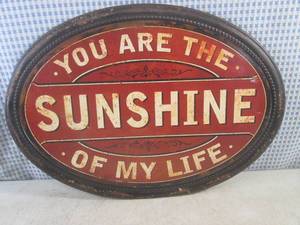 lot 41 image: (EC1) Metal Wall Decor Sign You Ar...