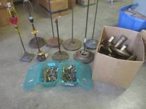 lot 51 image: (FS) 6 Vintage Floor Lamp Bases, 2 ...