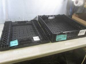 lot 153 image: (EW5) 2 Foldable Plastic Crates 24...