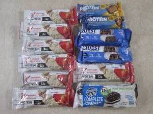 lot 162 image: (B-2) 12 Assorted Protein Bars Past...