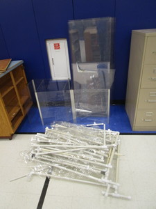 lot 28 image: 30pcs Lexan Covid Dividers & PVC Pipe & Clear Curtain Covid Dividers