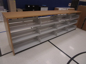 lot 40 image: Double Sided Bookshelf 25x147x43