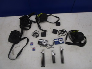 lot 63 image: (2) Digital Cameras & Accessories (3) Tripods