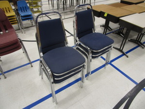 lot 113 image: (6) Padded Chairs 18 Seat Height