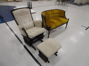 lot 209 image: Rocking Chair wOttoman, Bench