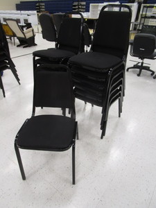 lot 221 image: (12) Padded Chairs 18 Seat Height