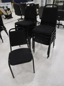 lot 222 image: (11) Padded Chairs 18 Seat Height
