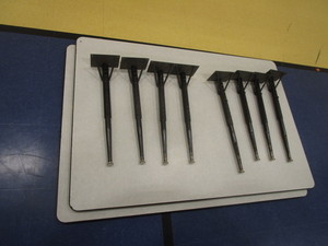 lot 235 image: (2) Adjustable Height Tables 38x57
