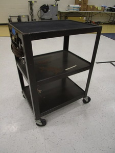 lot 272 image: Metal Rolling AV Cart 18x2x34