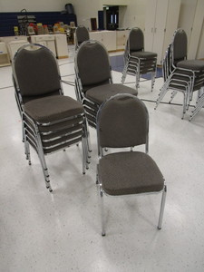 lot 213 image: (11) Padded Chairs 19 Seat Height