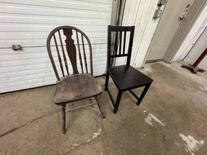 lot 65 image: Wooden Chairs