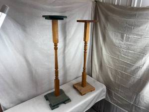 lot 72 image: Decorative Wooden Fern Stands