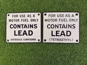 lot 12 image: Pair of Porcelain Contains Lead Pump Plates