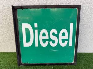 lot 63 image: 2 Sided Diesel Flange Sign