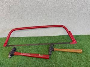 lot 107 image: Bow Saw & Hammers