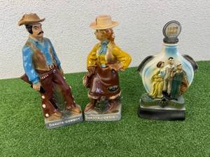 lot 101 image: Decanters - Dakota Cowboy, Dakota Cowgirl & North Dakota 75th 1964
