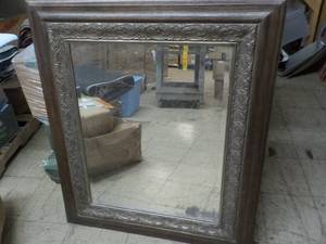 lot 11 image: Wall Beveled Mirror 35 x 42 can b...