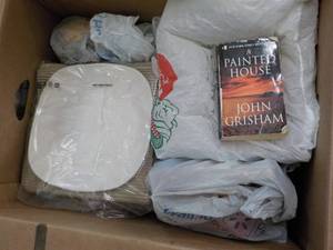 lot 30 image: Box of Random Dishes etc., everyth...