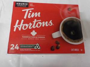 lot 46 image: Keurig Tim Horton 24 K Cups Arabica...