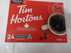 lot 47 image: Keurig Tim Horton 24 K Cups Arabica...