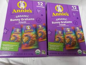 lot 52 image: 2 boxes 12 pouches each Annies Org...