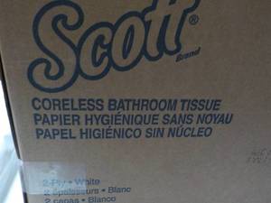 lot 187 image: Case of Scott Coreless Bathroom Tis...
