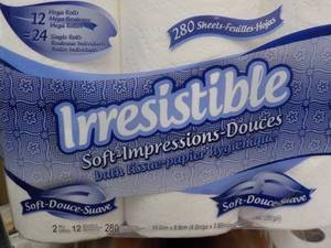 lot 205 image: 12 Rolls Irresistible 2 ply Toilet ...
