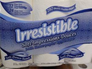 lot 206 image: 12 Rolls Irresistible 2 ply Toilet ...