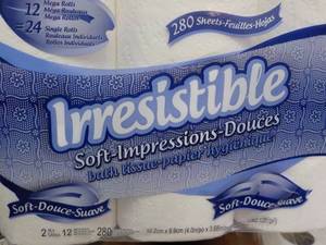 lot 207 image: 12 Rolls Irresistible 2 ply Toilet ...