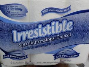 lot 208 image: 12 Rolls Irresistible 2 ply Toilet ...