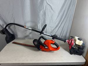 lot 81 image: Gas String Trimmer and Electric Hedge Trimmer - Take What You Want