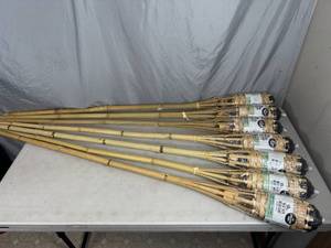 lot 109 image: 7 New Bamboo Tiki Torches