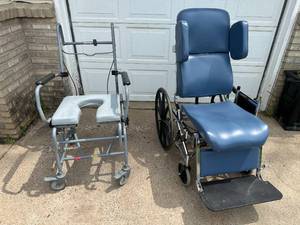 lot 12 image: 2 Specialty Wheelchairs for Parts or Repair - Nice Casters