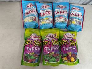 lot 181 image: 7 New Bags of Sweets Saltwater and Tangy Taffy