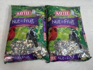 lot 199 image: 2 New Bags of Kaytee Nut and Fruit Bird Food  Bird Seed