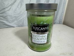 lot 217 image: New 18 oz Tuscany Premium Candle with Essential Oils