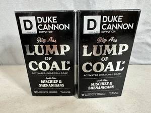lot 227 image: 2 New Bars of Duke Cannon Lump of Coal Bar Soap