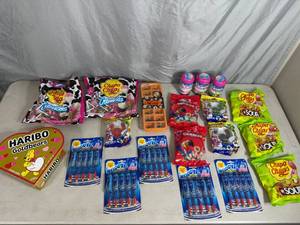 lot 231 image: Assorted Candy, Chupa Chups, Melody Pops, Mentos Gum, Haribo Gummies, and More