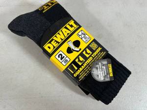 lot 251 image: 2 New Pairs of Dewalt Heavy Cotton Work Socks
