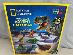 lot 273 image: New National Geographic Dinosaur Advent Calendar with 24 Dinosaurs and T-Rex Tooth Replica