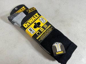 lot 277 image: 2 New Pairs of Dewalt Crew Work Socks