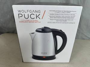 lot 310 image: New Wolfgang Puck 1.7 Liter Cordless Hot Water Kettle