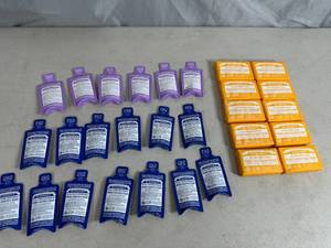 lot 330 image: 30 New Dr Bronners Travel Sized Liquid and Bar Soaps