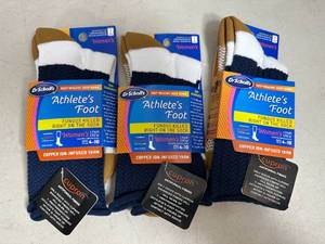 lot 334 image: 3 New Pair Dr Scholls Athletes Foot Socks