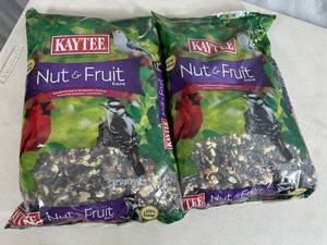 lot 335 image: 2 New Bags of Kaytee Nut and Fruit Bird Food  Bird Seed