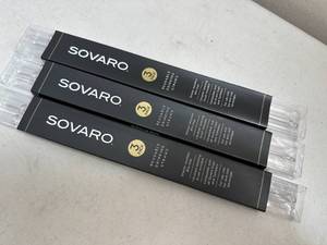 lot 341 image: 3 New Sets of Sovaro Reusable Straws with Cleaning Brushes