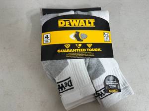 lot 342 image: 4 New Pairs Dewalt Work Socks