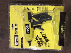 lot 27 image: RYOBI ONE 18V Cordless Glue Gun (Tool Only) with (3) General Purpose Glue Sticks  Customer Returns See Pictures